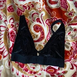 Velvet ribbed bralette